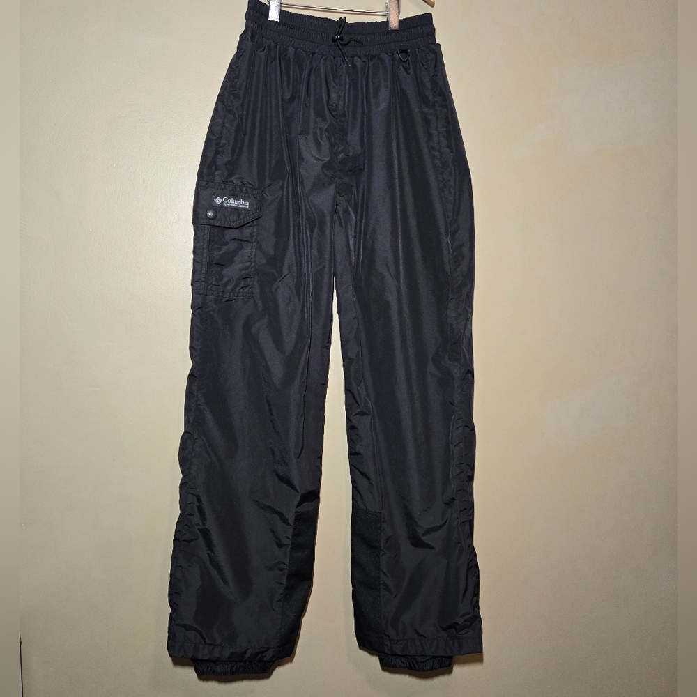 Columbia Womens Black Winter Windbreaker Elastic Waist Bootcut Pants Size Medium